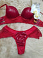 Red Leather Lingerie Set