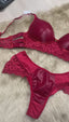 Red Leather Lingerie Set