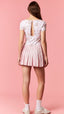 Rosette Plaid Romper Dress