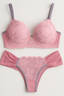 Luna Pink Lace Lingerie Set