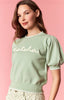 Matcha Lover Short Sleeve Sweater