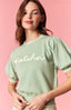 Matcha Lover Short Sleeve Sweater