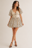 Chérie Lace Polka Mini Dress